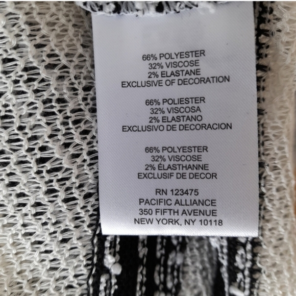 Jones New York Monochrome Striped Cardigan - Picture 7 of 8